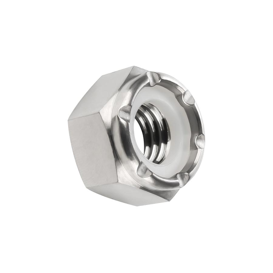 チタンナット M8 P1.25 ナイロンナット ゆるみ防止 六角ナット シルバー JA945 | ブランド登録なし | 06