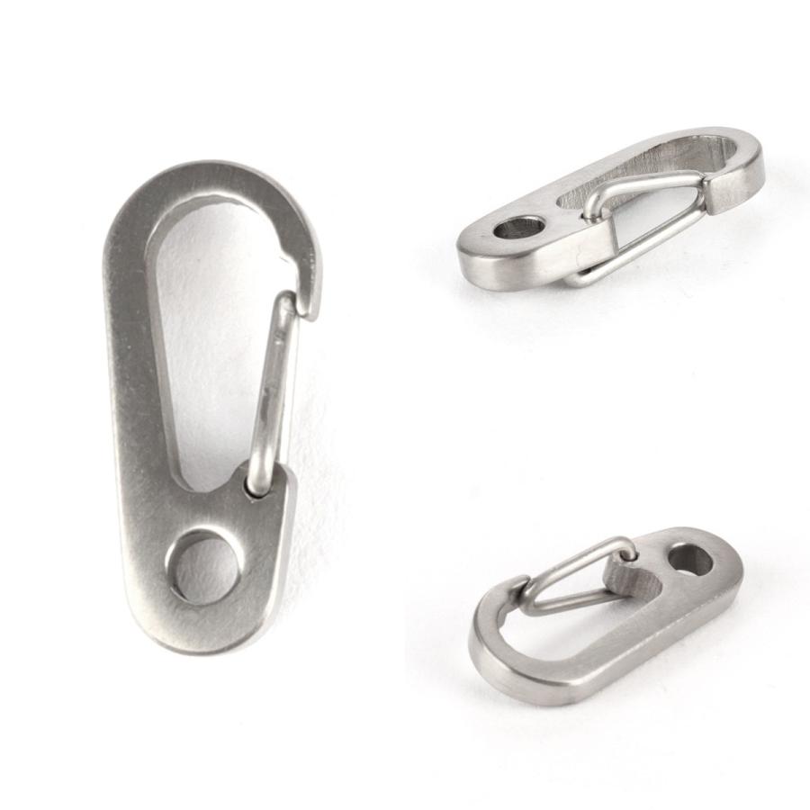 カラビナ フック 25mm Hms型 洋ナシ型 ワイヤーゲート シルバーカラー チタン製 キーリングホール付き Ja950 Ja950 オートパーツ専門店 Eale Store 通販 Yahoo ショッピング
