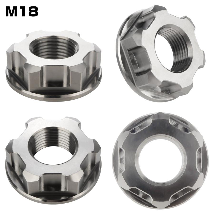 チタンナット M18 P1.5 六角ナット セレート無し フランジナット