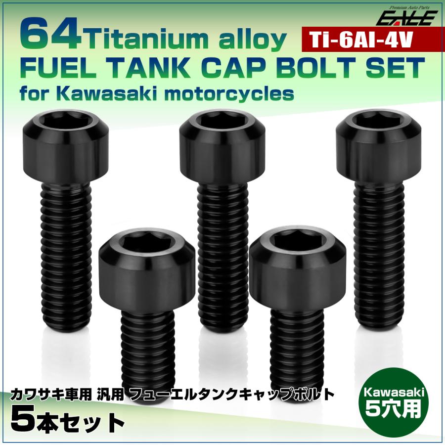 カワサキ チタンボルト 5本セット カワサキ5穴 ガソリン
