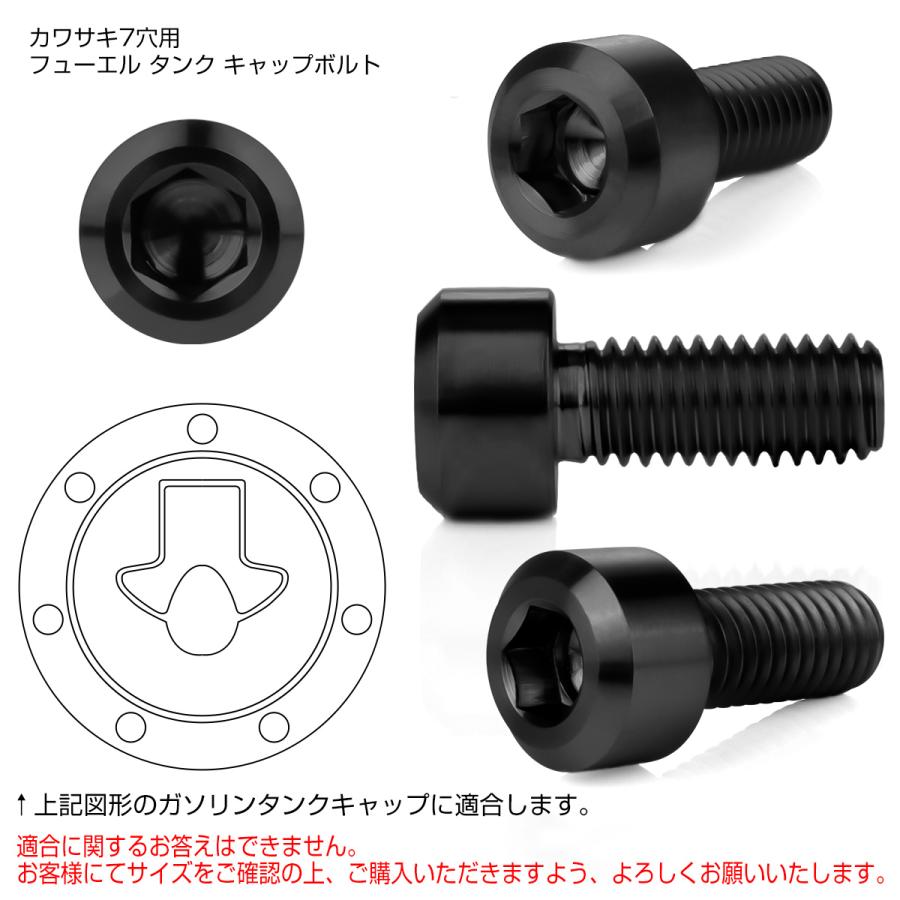 カワサキ（Kawasaki） チタンボルト 7本セット カワサキ7穴 ガソリン