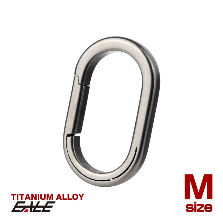 チタン合金製 キーリング 軽量 鍵 マルチツール 取付 カラビナ リング M グレー MG0034 | ブランド登録なし