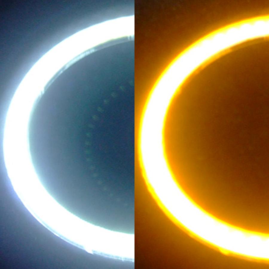 ホワイト/アンバー ツインカラー SMD LED カバー付き イカリング 2色発光 外径 125mm O-101 | ブランド登録なし | 04