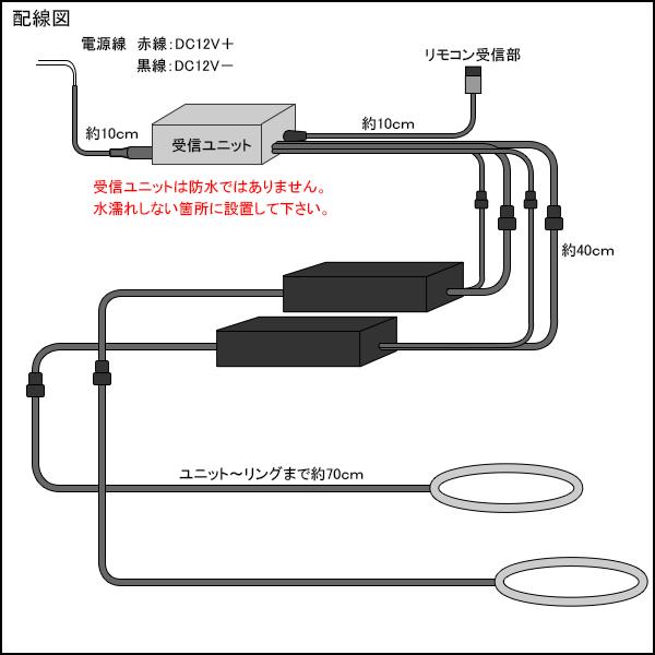 16色発光 COB-RGB イカリングキット 140mm リモコン付 O-338