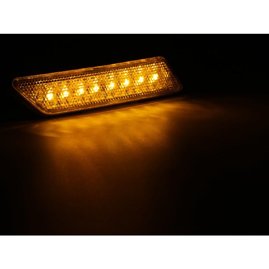 LED サイドマーカー クリア スモークレンズ ウインカー連動 ホワイト
