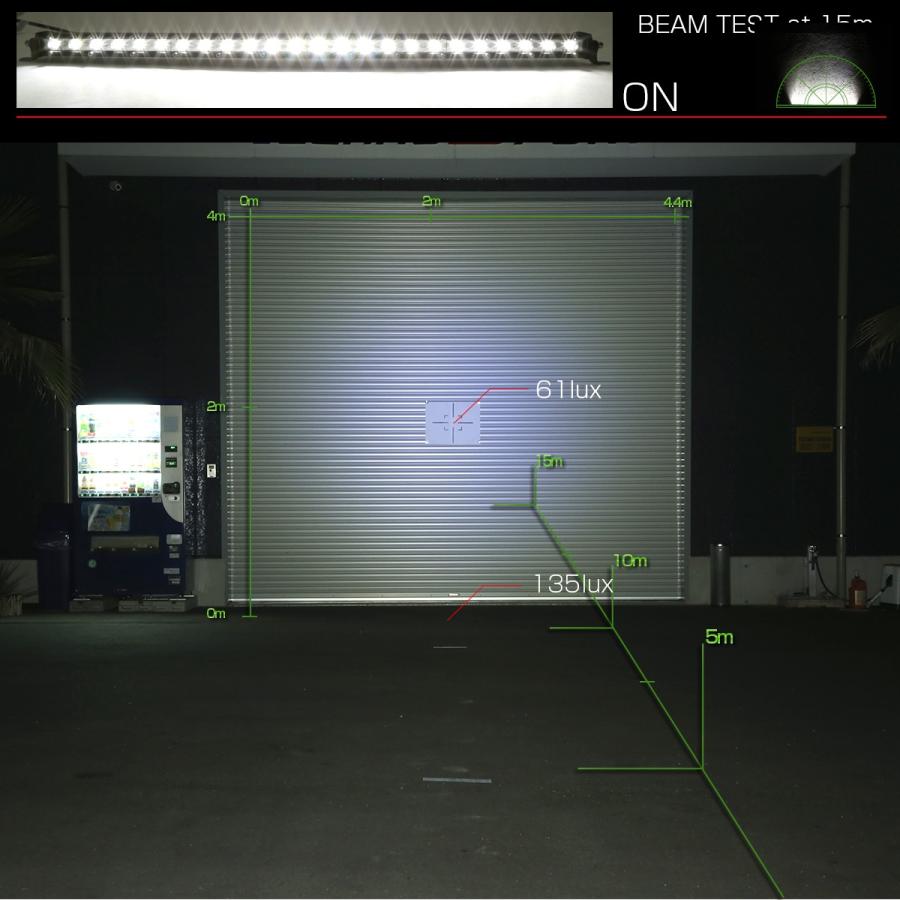 LED ライトバー ワークライト 作業灯 72W 12V 24V 26インチ 30度