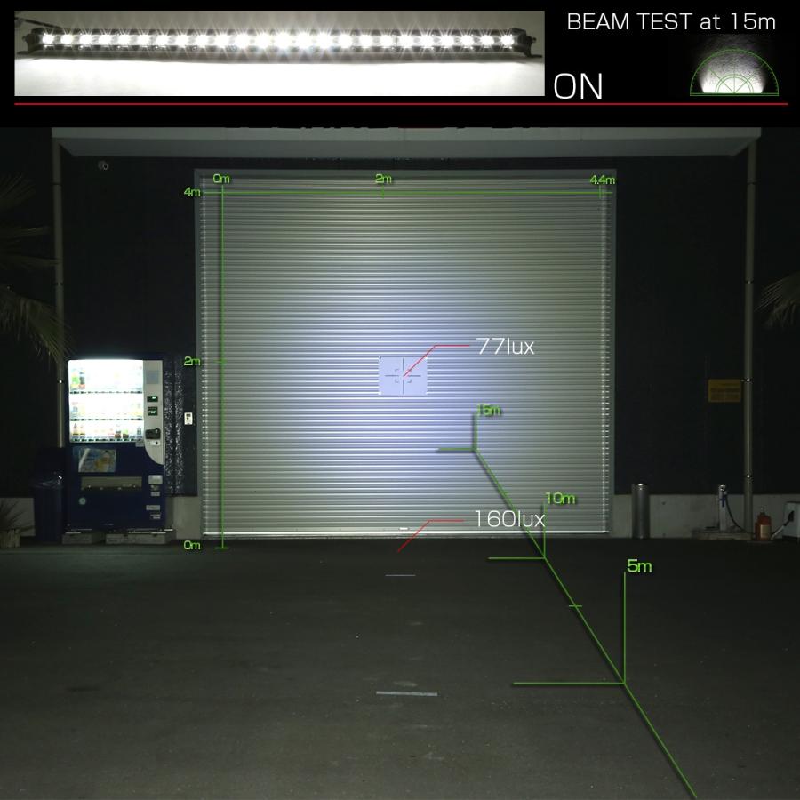 LED ライトバー ワークライト 作業灯 90W 12V 24V 32インチ 30度スポット 薄型 軽量 防水 IP67 P-477 | ブランド登録なし | 06