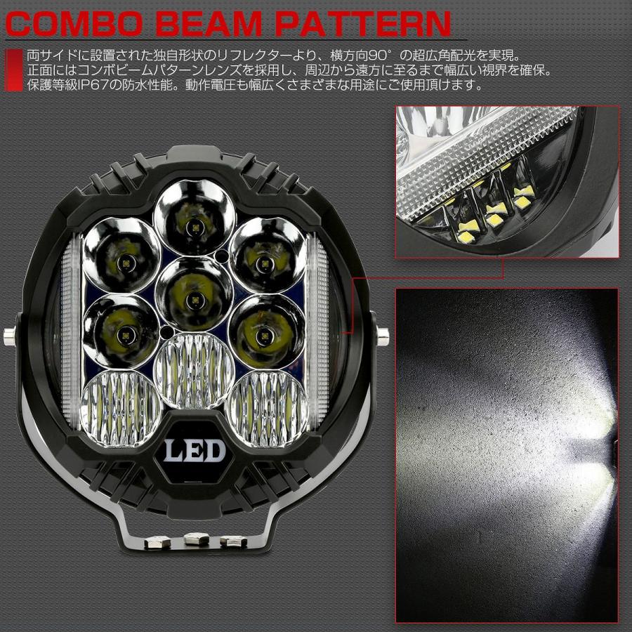 60W LED ドライビングランプ コンボ 作業灯 デイライト付き オフロード
