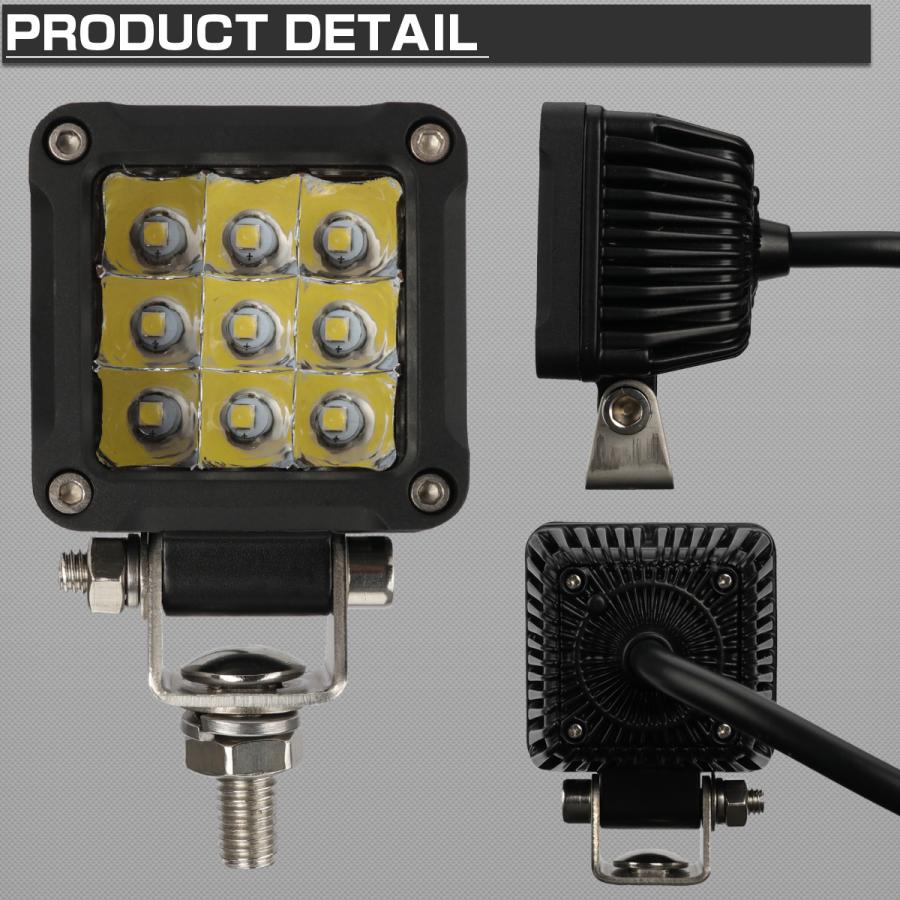LED 作業灯 小型 軽量 27W ワークライト バックランプ LED 作業灯 小型 軽量 27W ワークライト バックランプ
