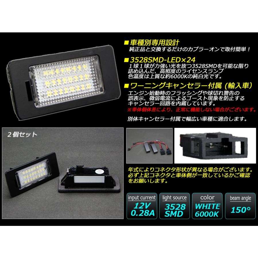 Audi（アウディ） LEDライセンスランプ A4 S4 B8 8K A5 S5 B8 8T A6 S6