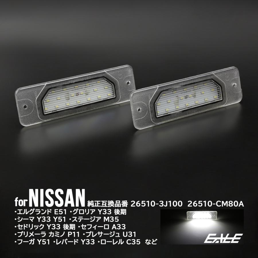 シーマ LED ライセンスランプ Y33 グロリア セドリック 後期 Y51