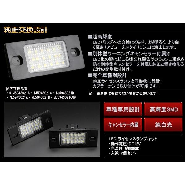 フォルクスワーゲン（Volkswagen） VW LED ライセンスランプ ゴルフ4