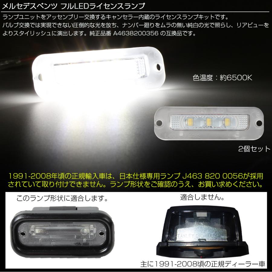 Mercedes-Benz ベンツ LED ライセンスランプ Gクラス W463 
