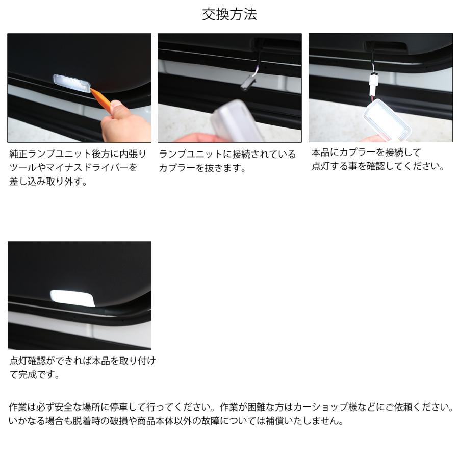 40系アルファード ランクル300 ランクル250 クラウン 80系ハリアー LED カーテシランプ ホワイト 2個 R-613 | トヨタ | 06