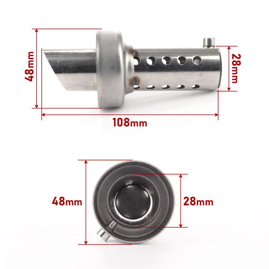 バイク 汎用 48mm マフラー インナーサイレンサー エンドバッフル 消音