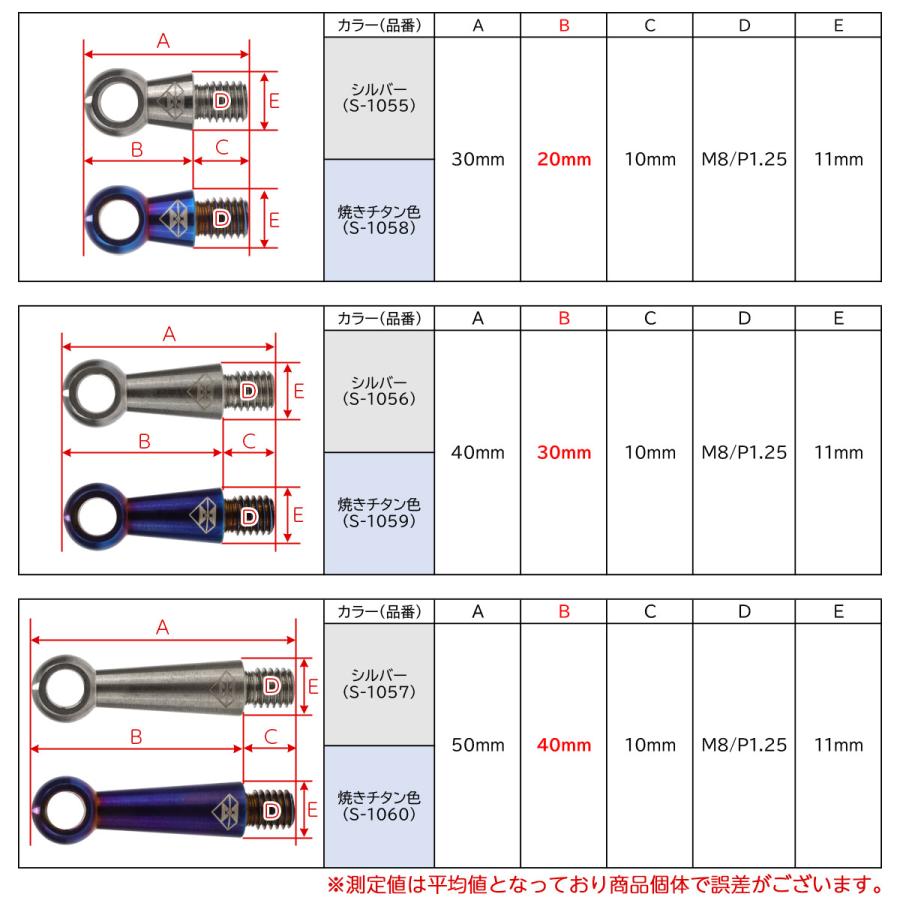 20mm バンクセンサー ネジ M8×10mm P1.25 補修 交換用 ドレスアップに