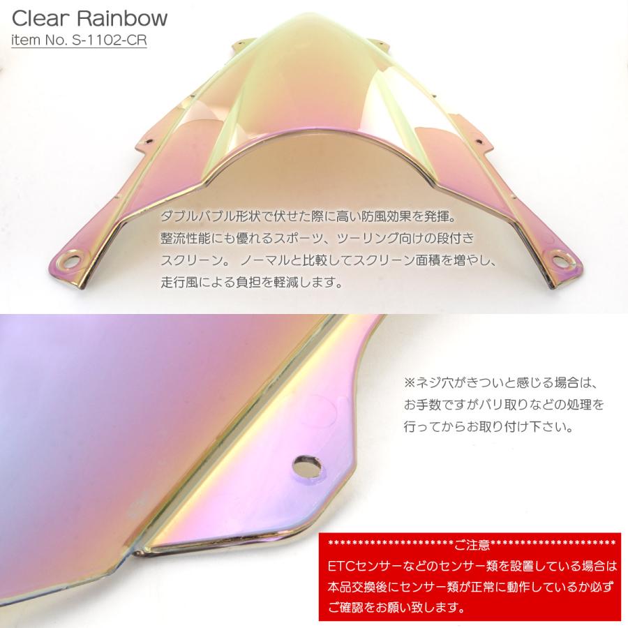 カワサキ ニンジャ ZX-25R ZX-4R バイク スクリーン ダブルバブル