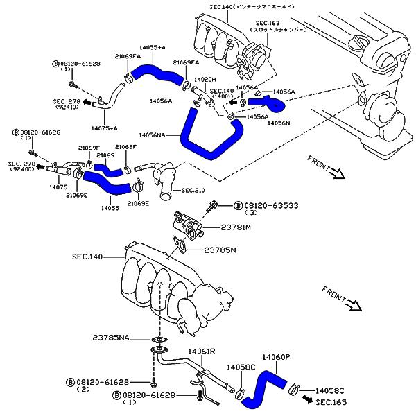 S15 シルビア スペックS  ラジエターホース ヒーターホース シリコンホースキット 13本 SR20DE S-148｜eale｜04