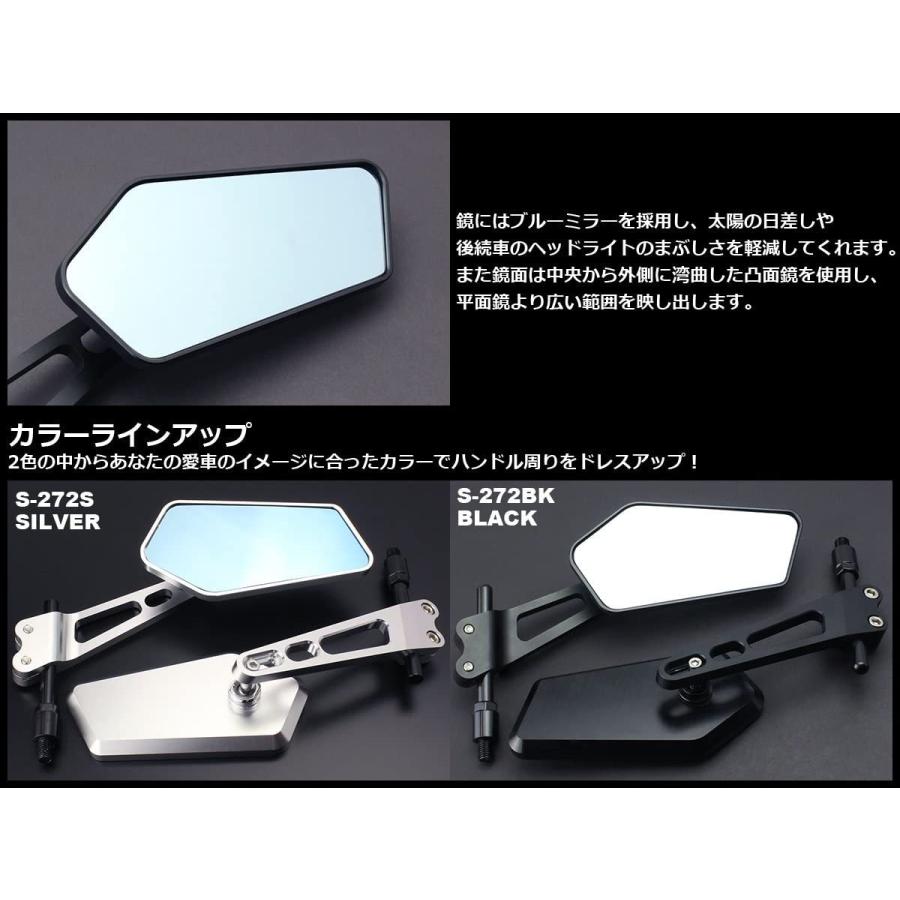 バイクミラー 左右セット 8mm 10mm 正ネジ 逆ネジ 汎用