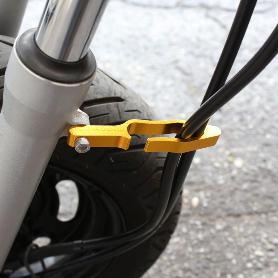 バイク ホースガイド ケーブルガイド ワイヤー クランプ アルミ カスタム パーツ 汎用 S-294 | ブランド登録なし | 08