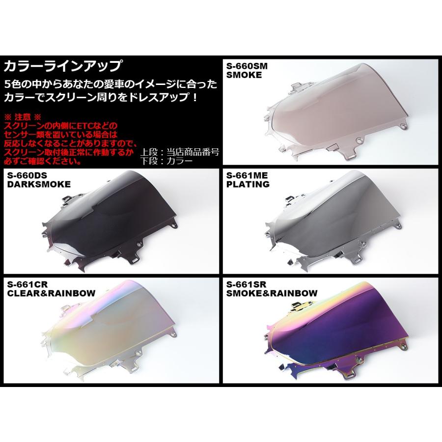 ヤマハ発動機 YZF-R1 15〜17年式 ダブルバブル スクリーン ウインド