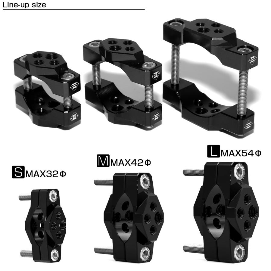 バイク ブラケット S M Lサイズ フォーク ハンドルバー パイプ