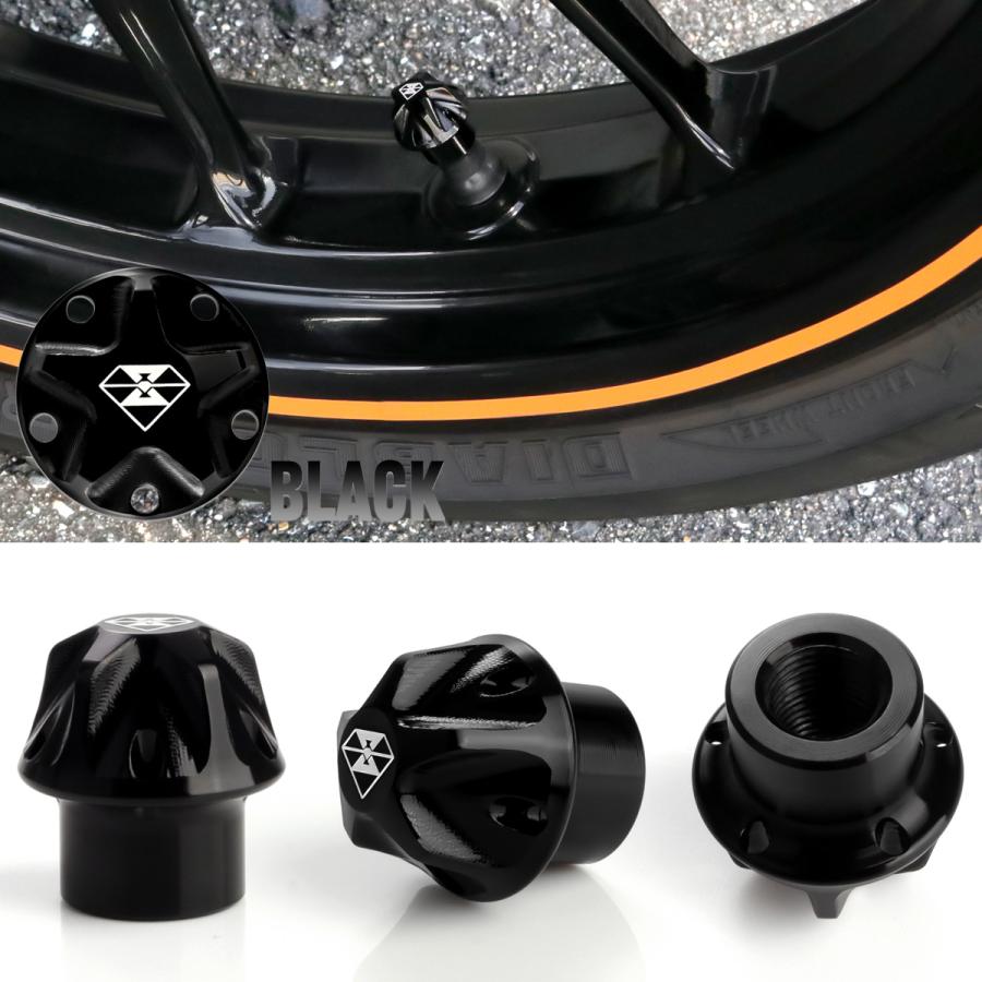 バイク エアバルブキャップ エアーバルブキャップ タイヤバルブキャップ T6アルミ 2個セット S-956 | ブランド登録なし | 07