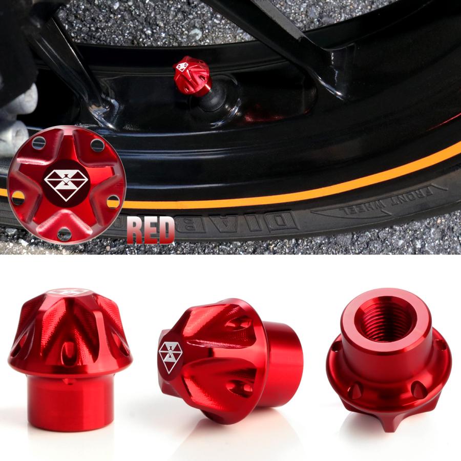 バイク エアバルブキャップ エアーバルブキャップ タイヤバルブキャップ T6アルミ 2個セット S-956 | ブランド登録なし | 08