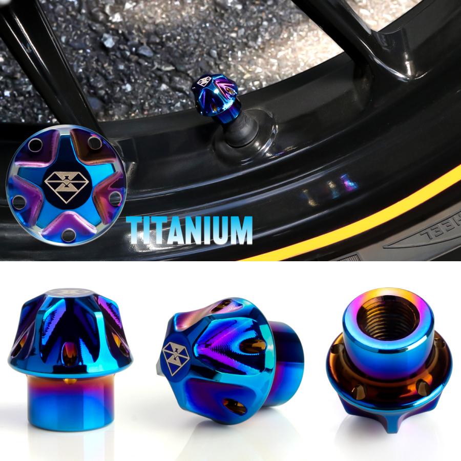バイク エアバルブキャップ エアーバルブキャップ タイヤバルブキャップ T6アルミ 2個セット S-956 | ブランド登録なし | 09