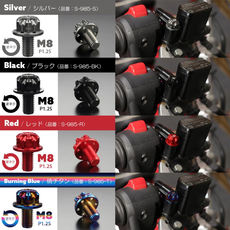 ミラーホールカバー ミラーホールキャップ M8 M10 P1.25 正ネジ 逆ネジ