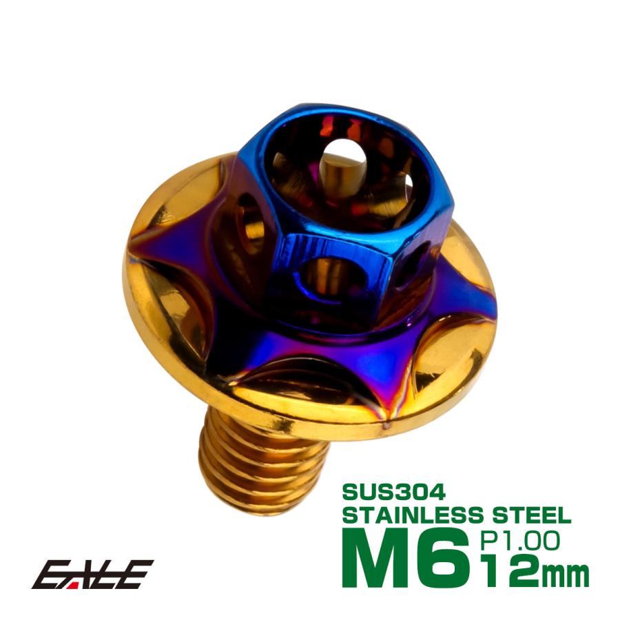 M6×12mm P1.00 2色 ワイドフランジスター ボルト ワイヤーロック穴付き