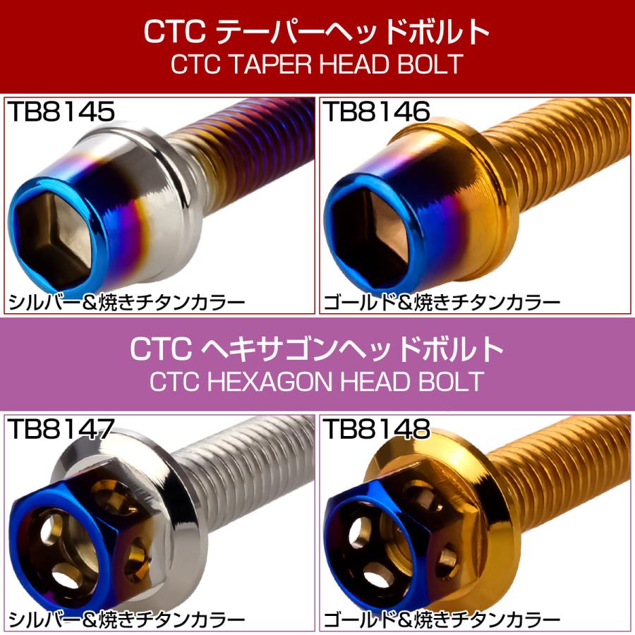 ゼファー750 RS エンジンカバーボルト 20本セット カワサキ車用 ZEPHYR テーパーシェルヘッド 焼きチタン TB8141 | カワサキ | 03