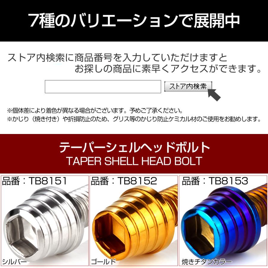 ゼファー1100 RS エンジンカバーボルト 26本セット カワサキ車用 ZEPHYR CTCテーパーヘッド ゴールド＆焼きチタン TB8155 | カワサキ | 02