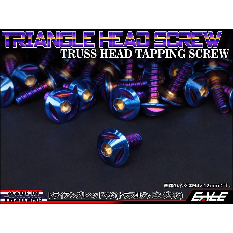 M4×16mm トライアングルヘッドネジ タッピングネジ ステンレス 削り出し トラス頭 焼チタンカラー TC0102 | ブランド登録なし