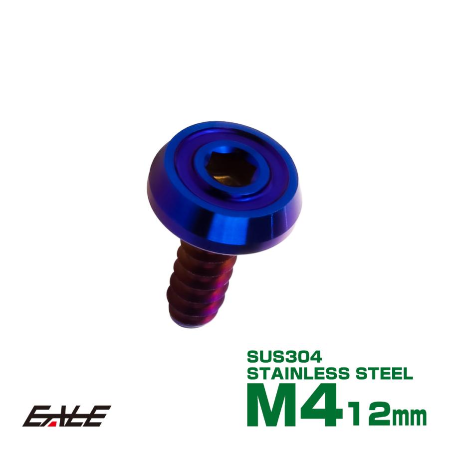 タッピングネジ M4×12mm SUS304 ステンレス フラットヘッド 六角