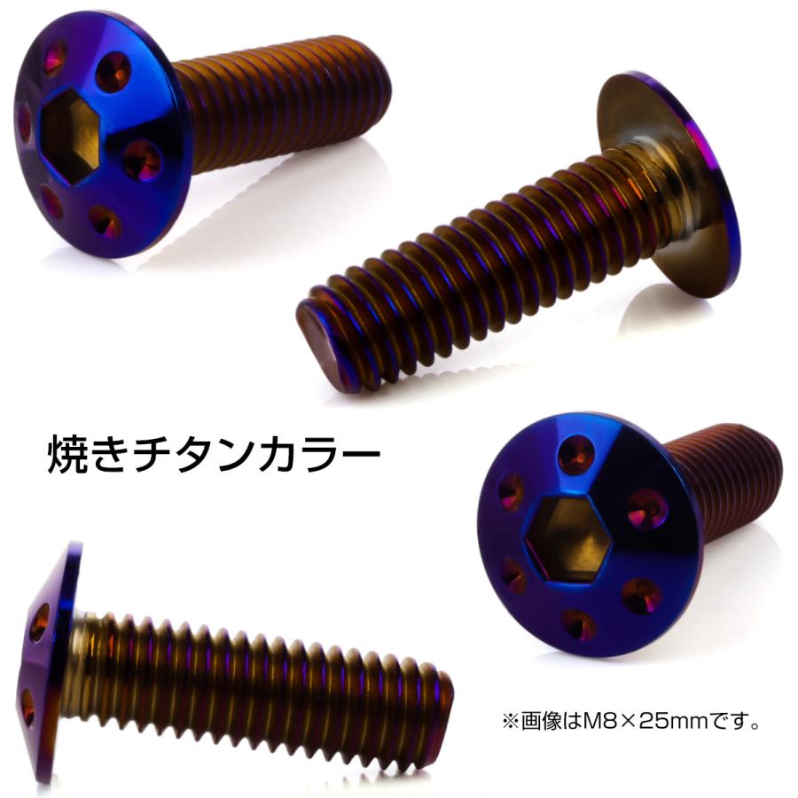 ブレーキ ディスクローター ボルト ヤマハ用 M8×15mm P=1.25 ステンレス ホールヘッド 焼チタンカラー TD0053 | ヤマハ発動機 | 02
