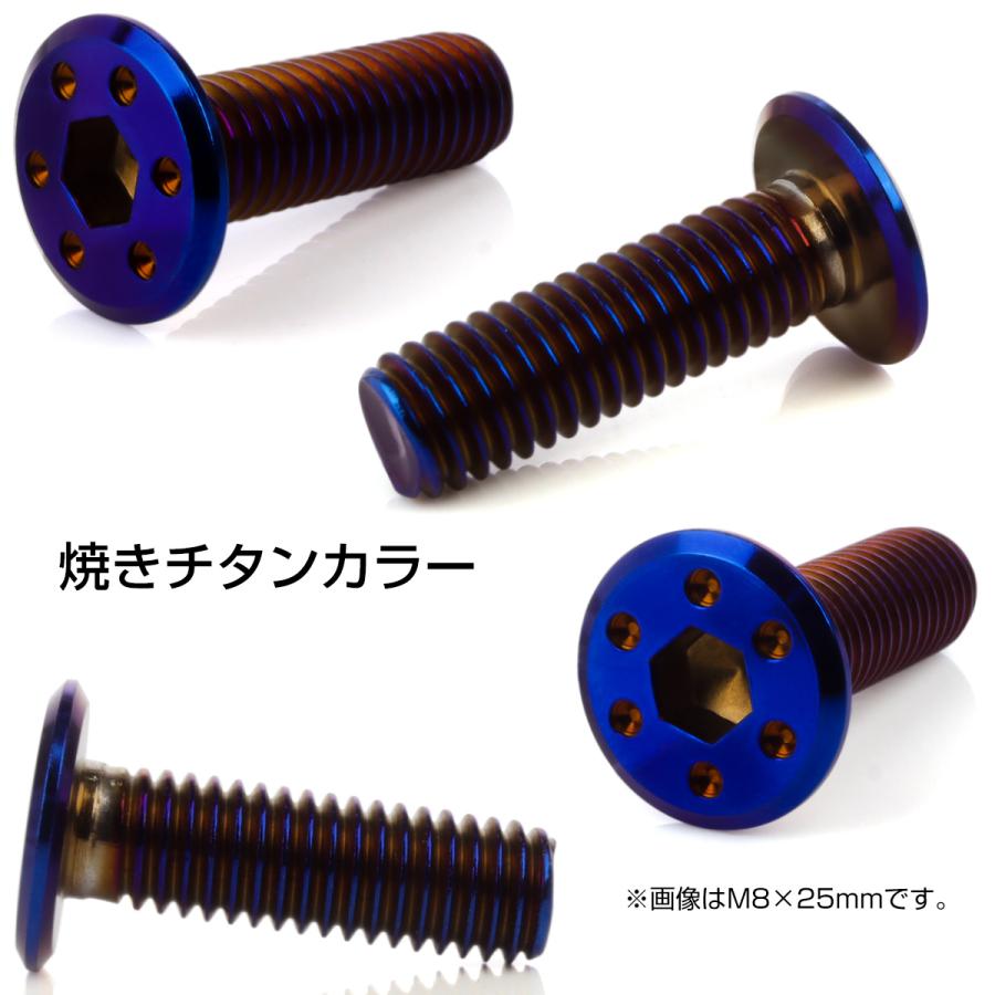 ブレーキ ディスクローター ボルト ヤマハ用 M8×20mm P=1.25 ステンレス フラットホールヘッド 焼チタンカラー TD0060 | ヤマハ発動機 | 02