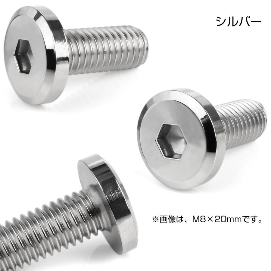 ブレーキ ディスク ローター ボルト M8×20mm P1.25 フラットヘッド ヤマハ用 SUSステンレス製 シルバー TD0140 | YAMAHA | 02