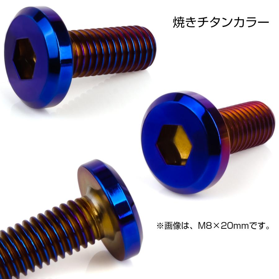 ブレーキ ディスク ローター ボルト M8×20mm P1.25 フラットヘッド ヤマハ用 SUSステンレス製 焼きチタンカラー TD0144 | YAMAHA | 02