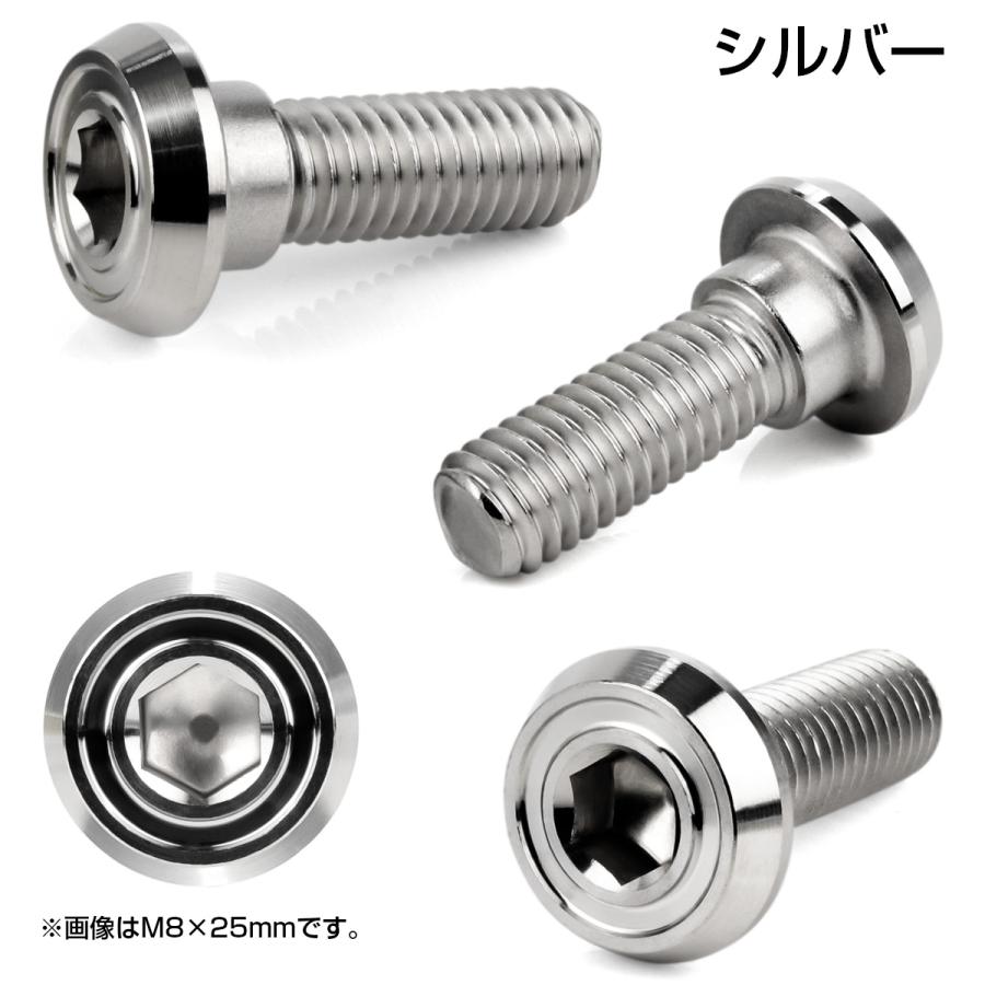 ブレーキ ディスクローター ボルト ホンダ用 M8×25mm P=1.25 ステンレス フラットヘッド マットタイプ AA シルバー TD0201 | ホンダ | 02