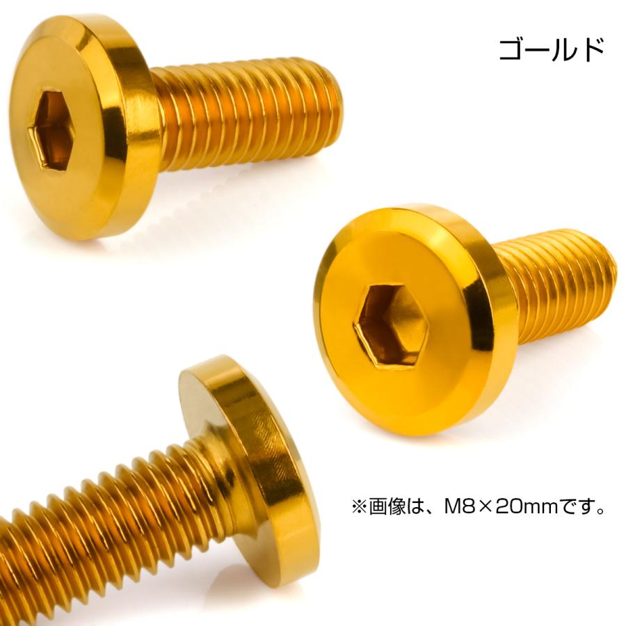 ブレーキ ディスク ローター ボルト M8×25mm P1.25 フラットヘッド ヤマハ用 SUSステンレス製 ゴールド TD0263 | YAMAHA | 02