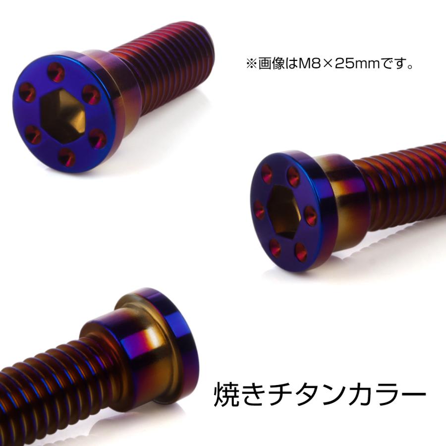 SUSステンレス製 M8×25mm P1.25 ブレーキ ディスク ローター ボルト ホールヘッド薄小 ホンダ車用 焼チタン TD0282 | ホンダ | 02