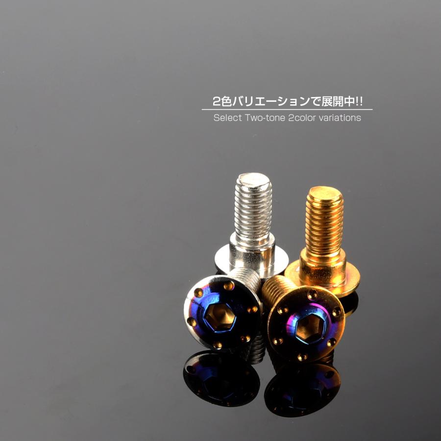 ブレーキ ディスク ローター ボルト M8×20mm P1.25 ホールヘッドH-1 ヤマハ用 SUSステンレス製 シルバー＆ブルー TD0306 | ヤマハ発動機 | 03