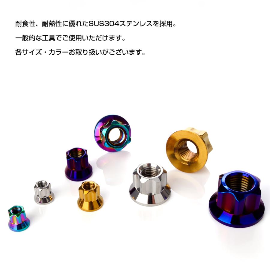 ネオブランド モダン パーツキット ロング貫通ナット M6 P1.0 フランジ付 六角ナット 切削カスタムヘッド