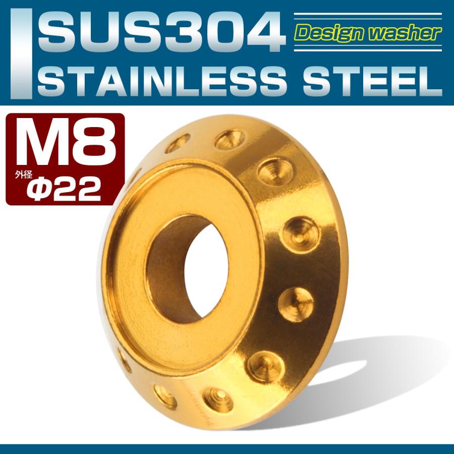 M8 ボルト座面枠付 ワッシャー 外径22mm ホール加工 ボルト
