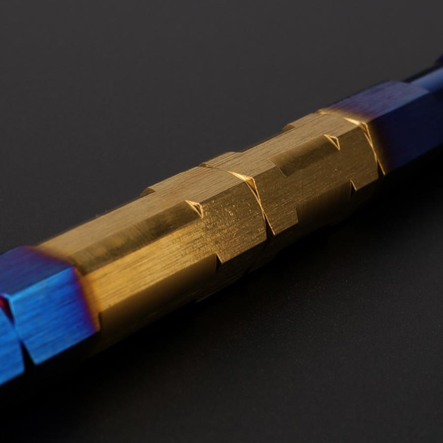 バイク 汎用 トルクロッド ステンレス 310-330mm ピロボール M8 調整式 Aタイプ Lサイズ ゴールド＆ブルー TH0070 | ブランド登録なし | 02