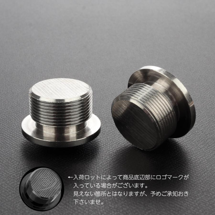 フロントフォーク トップキャップ M20×10mm P1.0 ホールヘッド ステンレス 汎用 シルバー 2個セット TH0104 | ブランド登録なし | 02