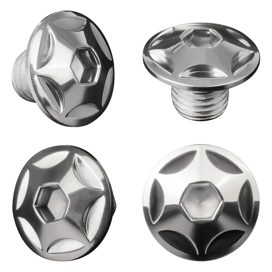 ミラーホールカバーボルト キャップ M10×10mm P1.25 正ネジ 逆ネジ 2個セット ヤマハ車用 スターヘッド SUS304 シルバー TH0180 | ヤマハ発動機 | 02