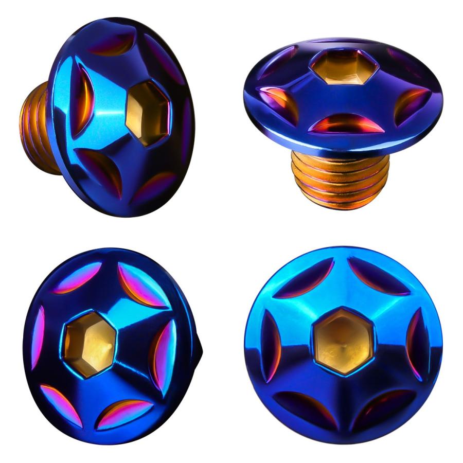 ミラーホールカバーボルト キャップ M10×10mm P1.25 正ネジ 逆ネジ 2個セット ヤマハ車用 スターヘッド SUS304 焼きチタン TH0182 | ヤマハ発動機 | 02