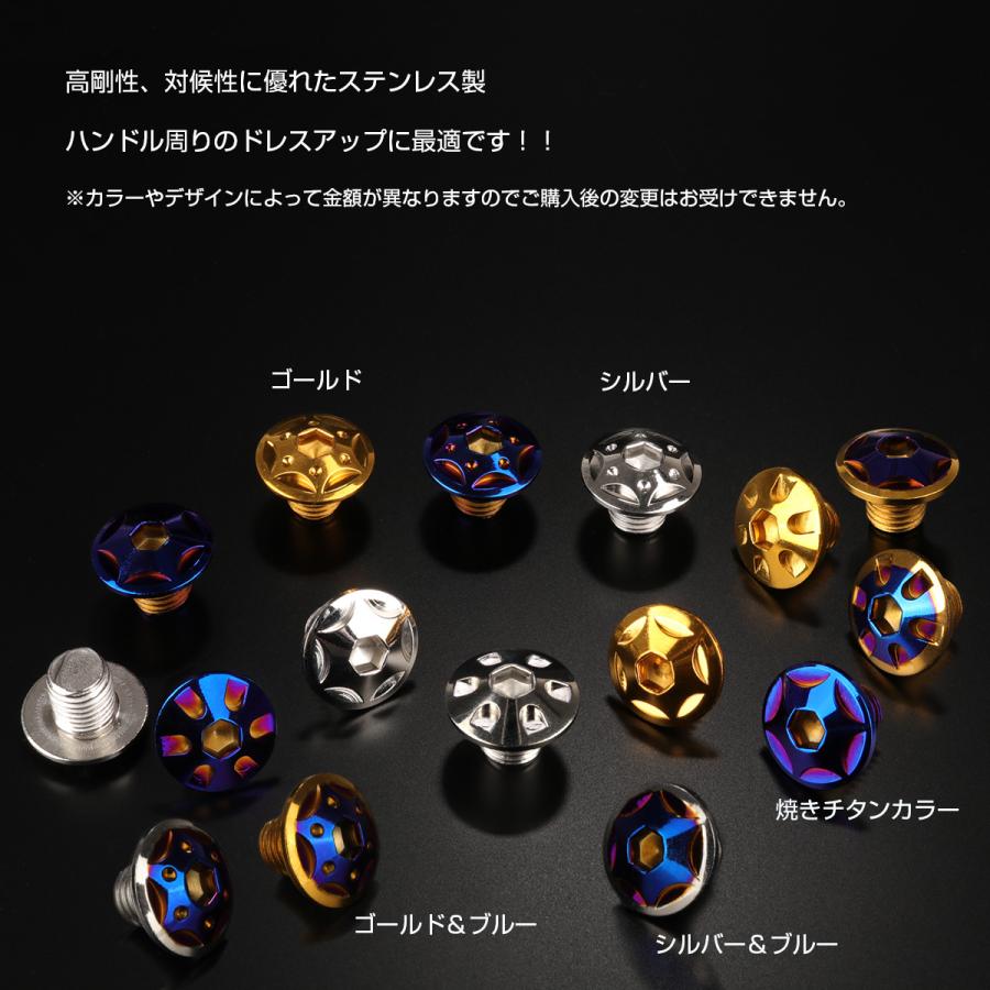 ミラーホールカバーボルト キャップ M10×10mm P1.25 正ネジ 逆ネジ 2個セット ヤマハ車用 スターヘッド SUS304 焼きチタン TH0182 | ヤマハ発動機 | 03